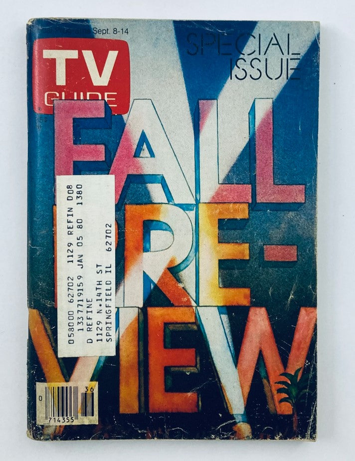 Cover of TV Guide Magazine September 8 1979 #1380 The Fall Preview Issue Eastern IL Edition, showcasing bold text 'FALL PREVIEW' with a vintage color palette.