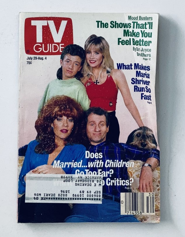 TV Guide Magazine July 29 1989 Christina Applegate, David Faustino NY Metro Ed.