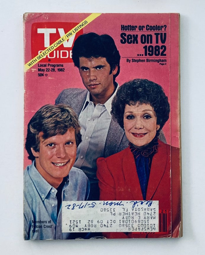 TV Guide Magazine May 22 1982 Falcon Crest Cast Tampa-Sarasota Ed.