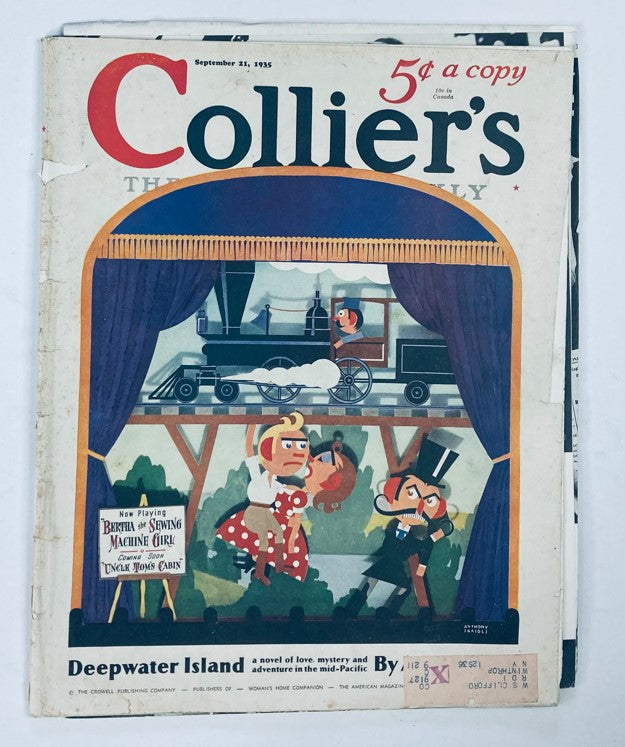 Vintage Collier's Magazine September 21 1935 Frederick Skerry The Blinding Stars