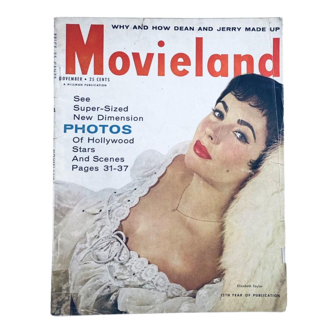 Movieland Magazine November 1955 Vol 13 No. 11 Elizabeth Taylor No Label