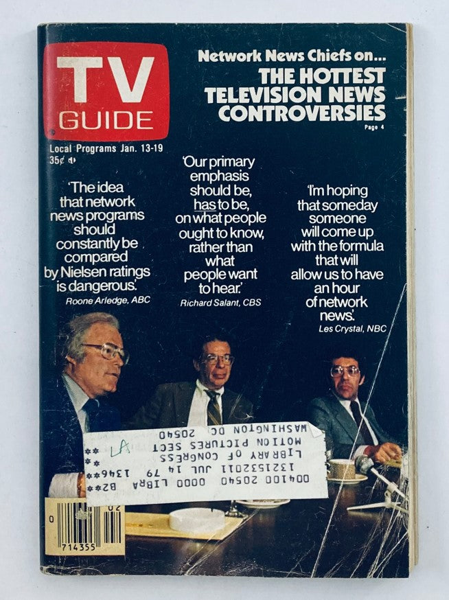 TV Guide Magazine January 13 1979 #1346 The Network Chiefs LA Metro Ed.