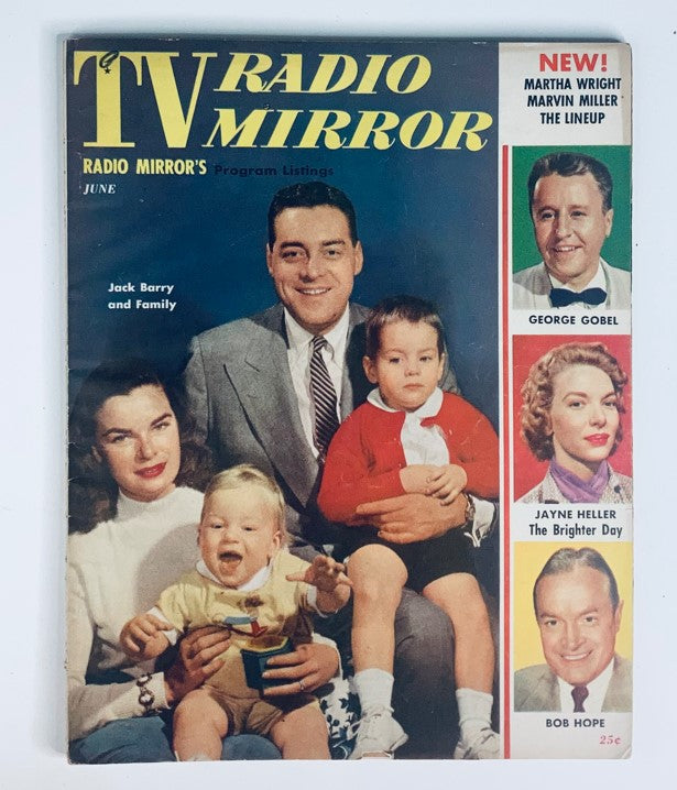 VTG TV Radio Mirror Magazine June 1956 featuring Jack Barry and Family on the cover. The magazine highlights classic television and iconic personalities of the 1950s.