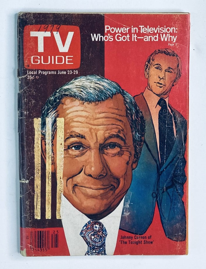 TV Guide Magazine June 23 1979 #1369 featuring Johnny Carson on the cover, showcasing 1970s television culture.