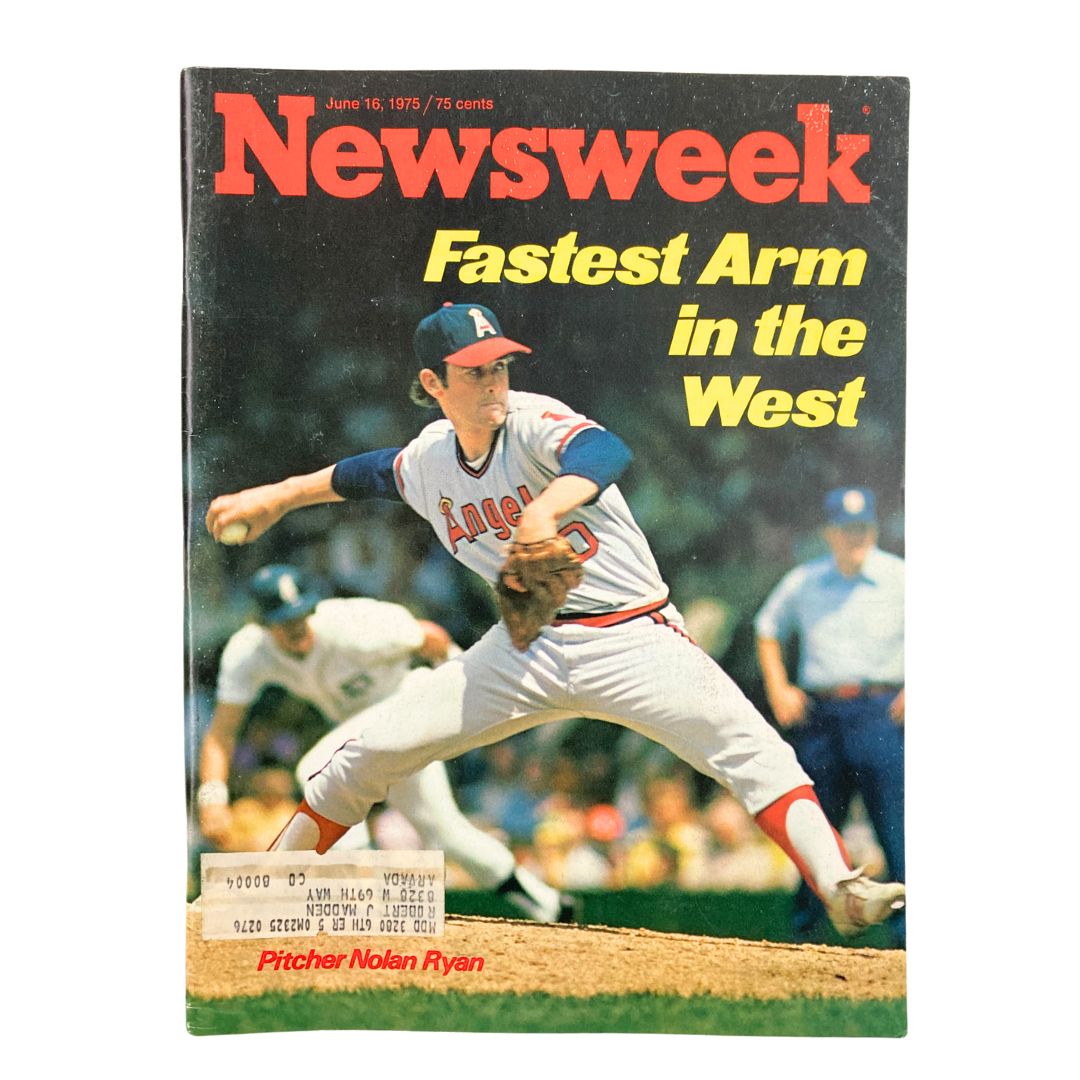 Vintage Newsweek Magazine June 16 1975 Nolan Ryan Fastest Arm in the West