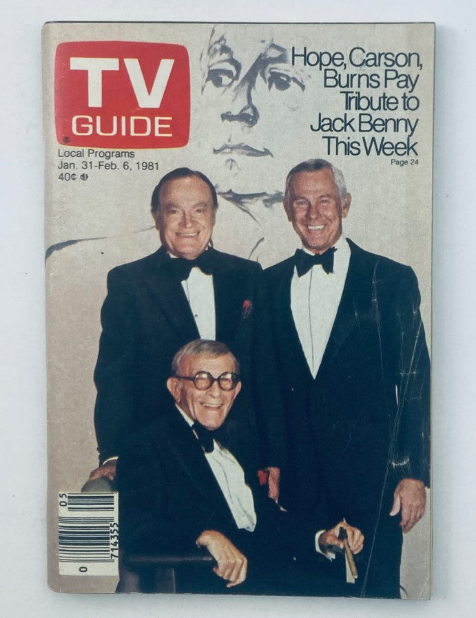 TV Guide Magazine January 31 1981 Jack Benny Tribute PA Metro Ed. No Label