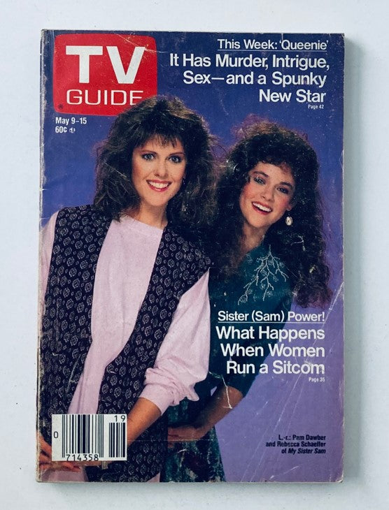 Cover of TV Guide Magazine May 9 1987 featuring Pam Dawber and Rebecca Schaeffer, highlighting a feature on female-driven sitcoms and nostalgic content from the 1980s.