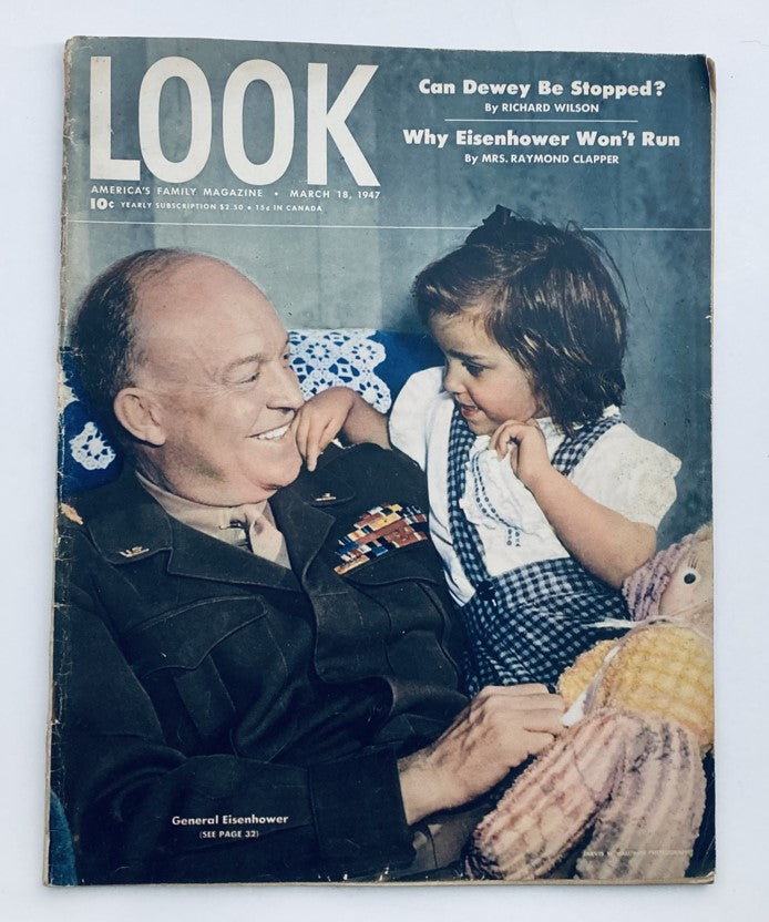 Vintage Look Magazine March 18 1947 Vol 11 No. 6 General Dwight Eisenhower