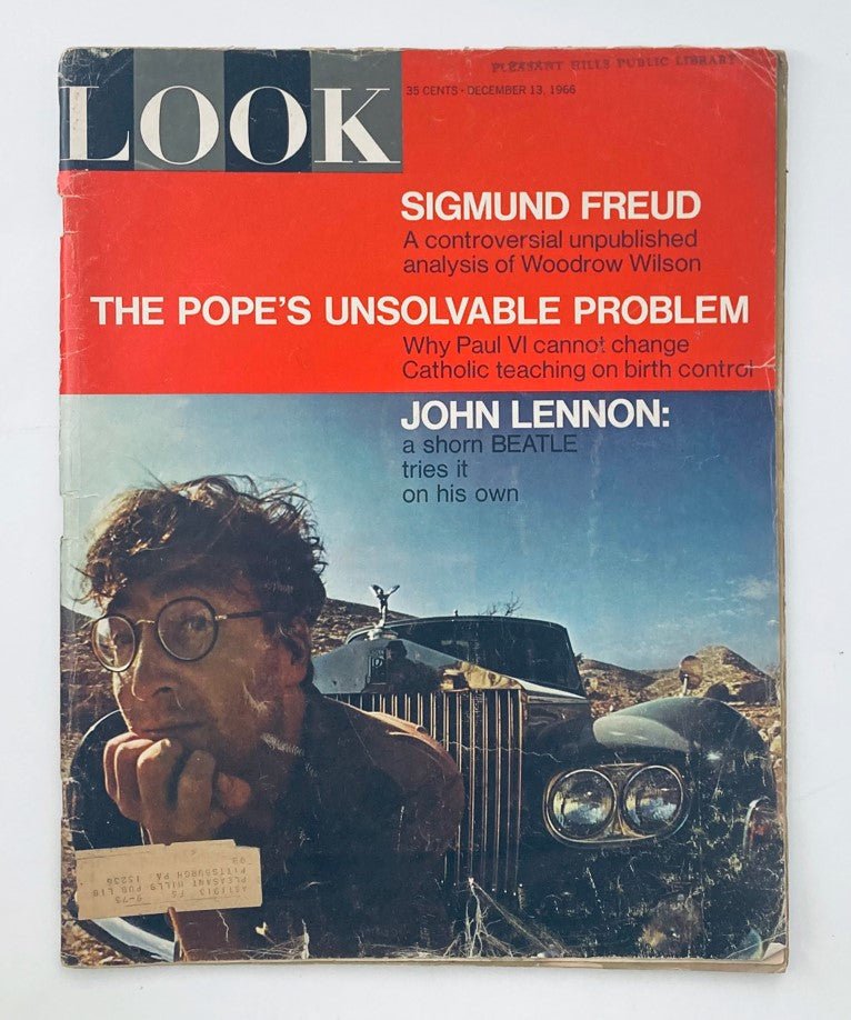 VTG Look Magazine December 13 1966 featuring John Lennon, a shorn Beatle, on the cover with the headline about his solo career, alongside articles on Sigmund Freud and the Pope.