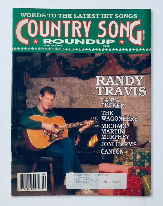 Vintage Country Song Roundup Magazine February 1990 Randy Travis and Tanya Tucker
