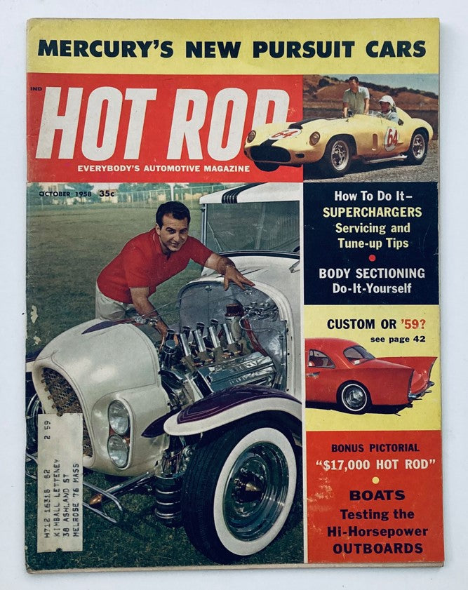Vintage Hot Rod Magazine October 1958 Vol 11 No. 10 Dick Peters and Ron Courtney