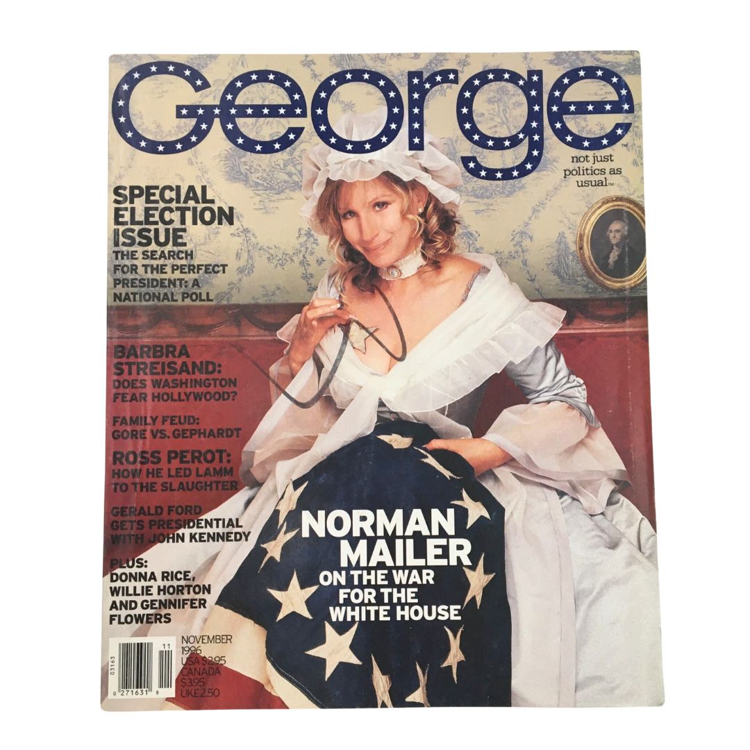 Cover of George Magazine, November 1996, featuring Barbra Streisand, Donna Rice, and Ross Perot