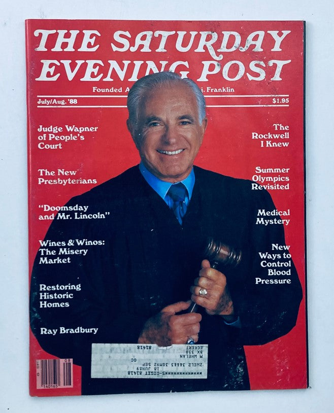 Cover of The Saturday Evening Post Magazine July 1988 Vol 260 No. 5 featuring Judge Joseph Wapner, showcasing vintage design and cultural relevance.