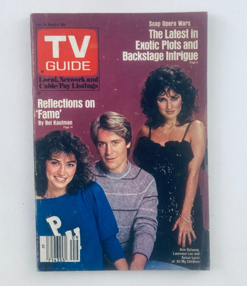 TV Guide Magazine February 26 1983 Kim Delaney, Laurence Lau LA Metro No Label