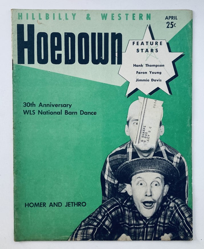Vintage Hoedown Magazine April 1954 Vol 1 No. 8 Homer and Jethro No Label