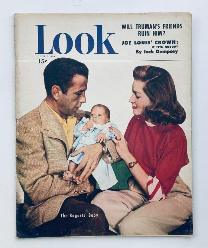 Cover of Vintage Look Magazine June 7, 1949, Volume 13, Number 12 featuring The Bogarts' Baby with a couple holding a baby