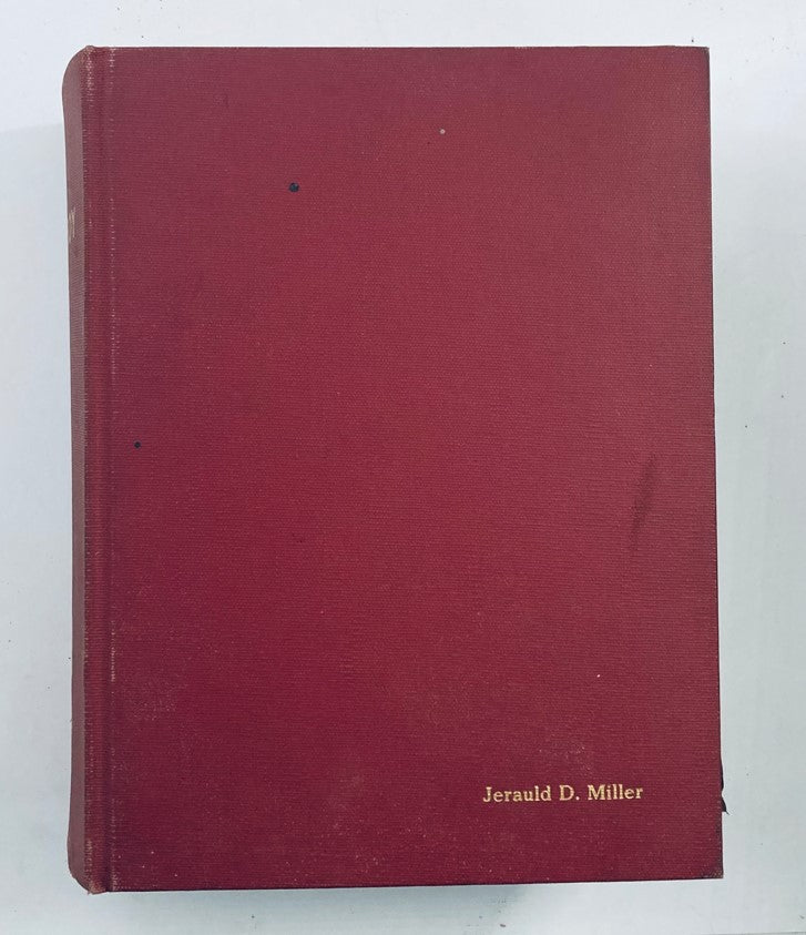 Cover of Complete 1964 Original Playboy Magazine January-December Bound featuring a sleek maroon design with gold lettering by Jerauid D. Miller.