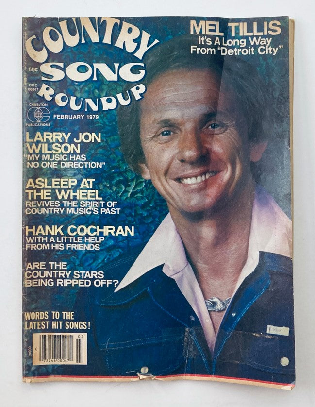 VTG Country Song Roundup Magazine February 1979 featuring Mel Tillis on the cover, highlighting his journey from Detroit City.