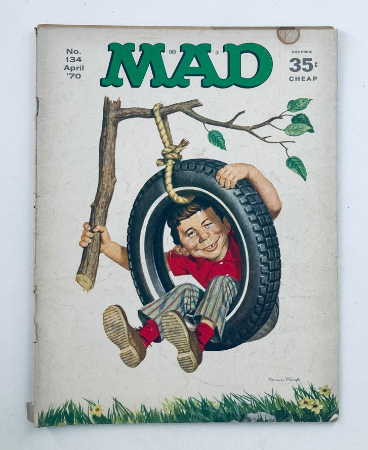 Mad Magazine April 1970 No. 134 Midnight Wowboy 4.0 VG Very Good No Label