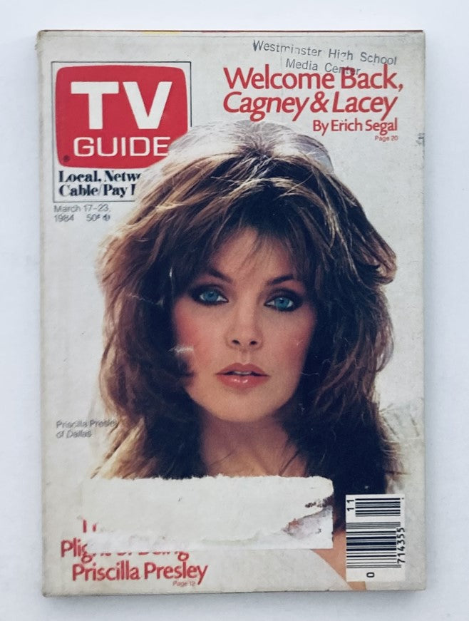 TV Guide Magazine March 17 1984 Priscilla Presley WA-Baltimore Ed.