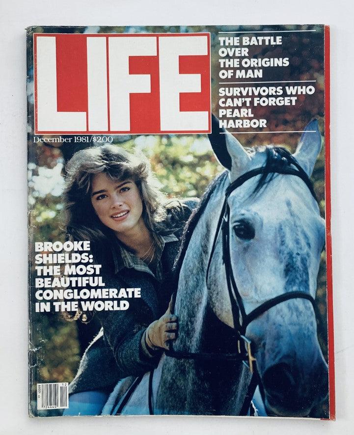 Cover of VTG Life Magazine December 1981 Vol 4 No. 12 featuring actress Brooke Shields with a horse, a vintage collectible magazine.