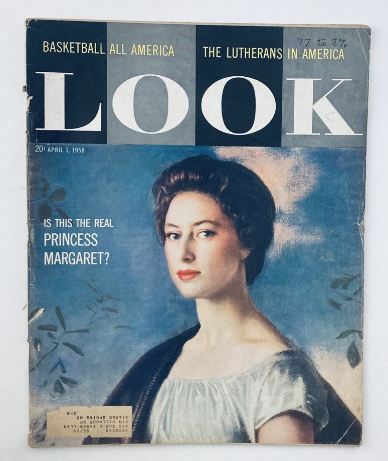 Vintage Look Magazine April 1 1958 Vol 22 No. 7 Portrait of Princess Margaret