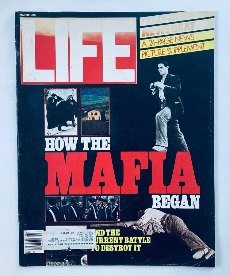 VTG Life Magazine March 1985 Cover featuring a story on How the Mafia Began, showcasing vintage photography and headlines.