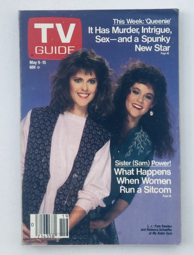 Cover of TV Guide Magazine from May 9, 1987, featuring 'My Sister Sam.' The edition highlights popular television content of the week, showcasing two women smiling and dressed in 1980s fashion.