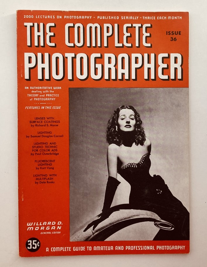 Cover of The Complete Photographer Magazine September 10, 1942, featuring a vintage design with bold typography, showcasing topics like lenses and lighting.