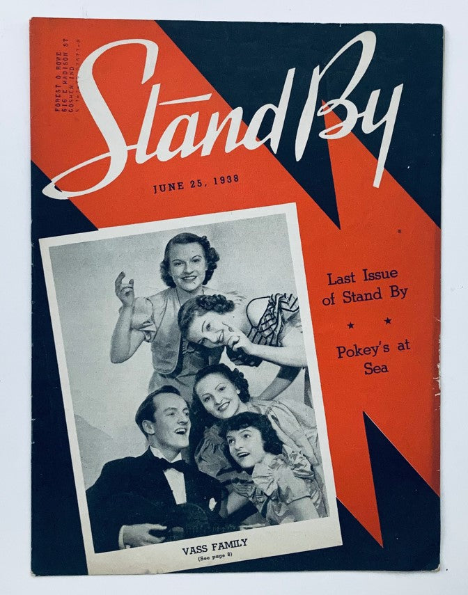 Vintage Stand By Magazine June 25 1938 Vass Family and Last Issue of Stand By