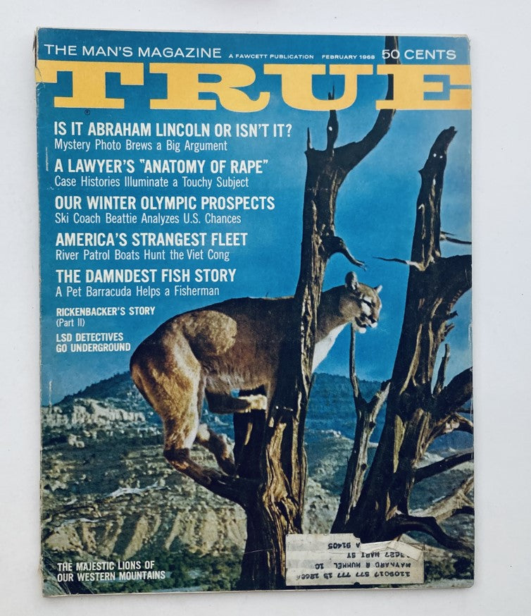 Vintage True Magazine February 1968 Vol 49 No. 369 The Damndest Fish Story