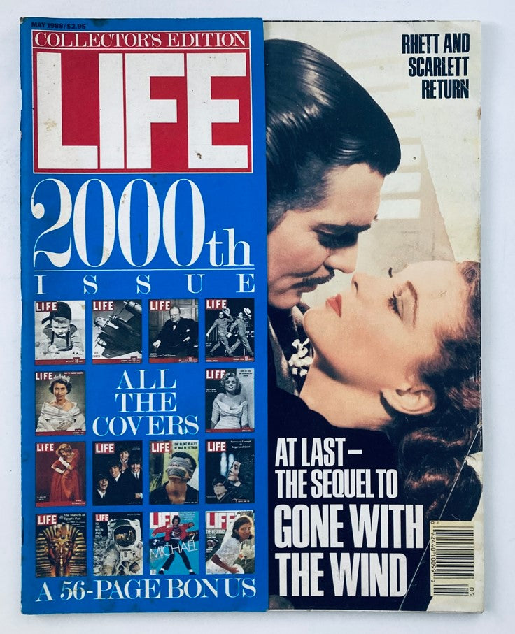 VTG Life Magazine May 1988 featuring Clark Gable and Vivien Leigh on the cover. Collector's Edition highlighting iconic moments with a special focus on the sequel to Gone With The Wind.