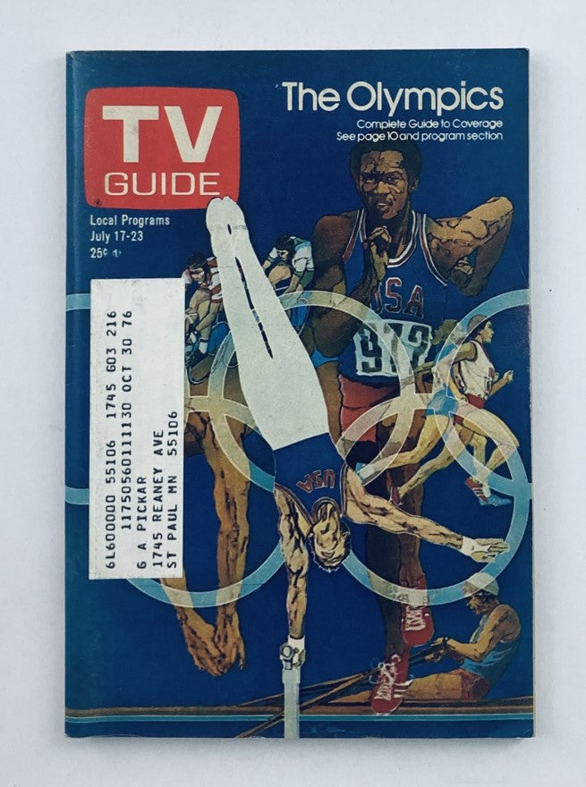 TV Guide Magazine July 17 1976 #1216 The Olympics Minneapolis-St. Paul Ed.