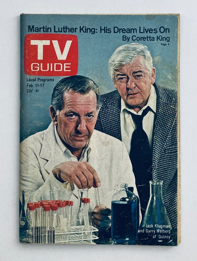 TV Guide Magazine February 11 1978 featuring Jack Klugman and Gary Walberg, showcasing the iconic duo on the cover amidst a colorful backdrop, representing a snapshot of 1970s American television and pop culture.