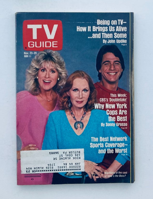 Cover of TV Guide Magazine from November 23, 1985 featuring Katherine Helmond, representing the Pittsburgh Metro Edition. The magazine includes articles about television shows and notable content for that week.