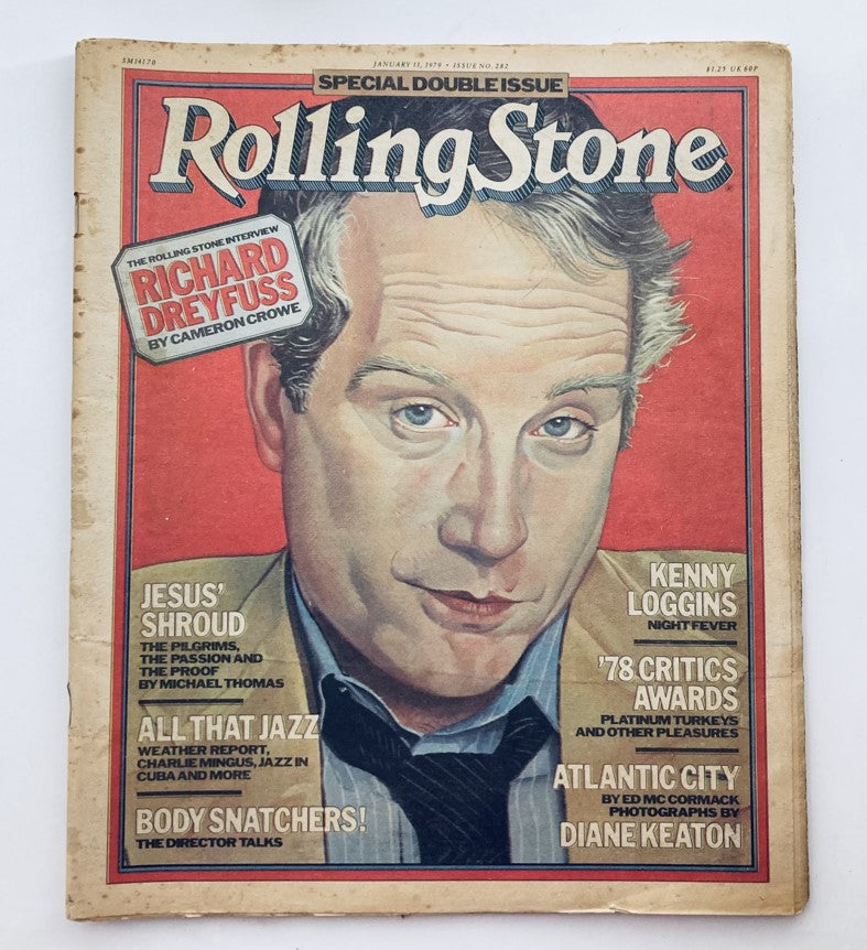 Vintage Rolling Stone Magazine January 11 1979 Issue 282 Richard Dreyfuss No Label