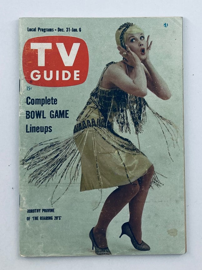 TV Guide Magazine December 31 1960 featuring Dorothy Provine on the cover, showcasing vintage television culture with a stylish and nostalgic design.