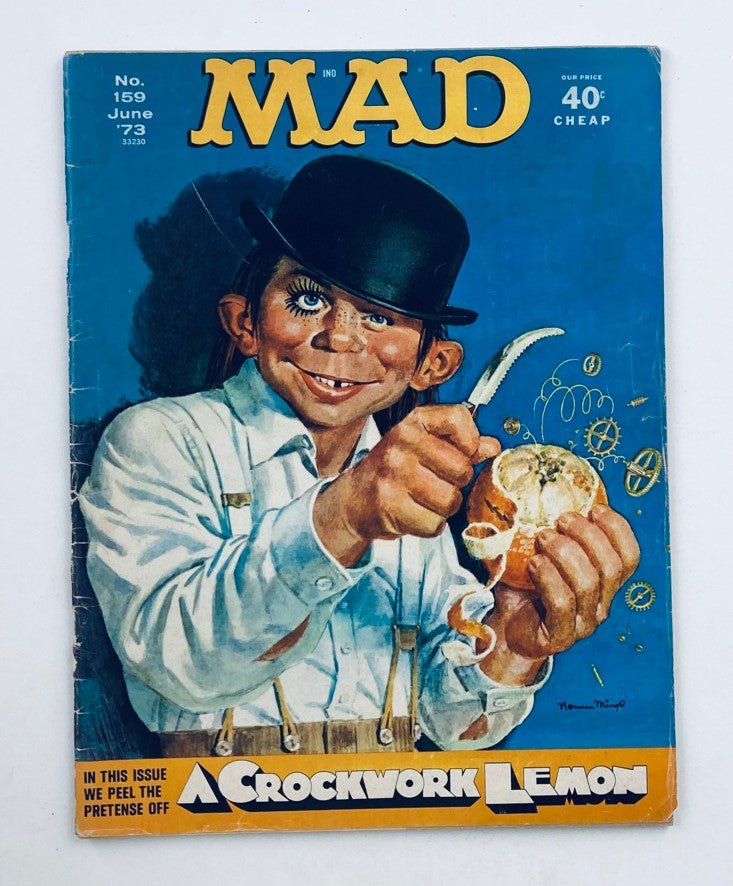 Mad Magazine June 1973 No. 159 A Crockwork Lemon 4.0 VG Very Good No Label