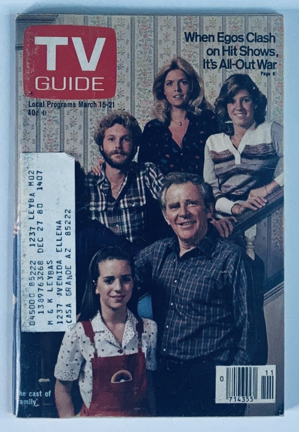 TV Guide Magazine March 15 1980 issue #1407 featuring Meredith Baxter and Gary Frank on the cover, showcasing vintage television culture and iconic stars of the era.