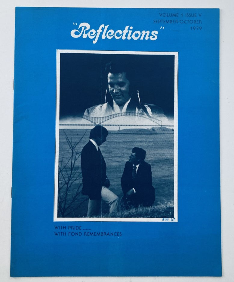 Cover of VTG Reflections Magazine September 1979 Vol Issue 5 featuring Elvis Presley images and the title 'Reflections' at the top.