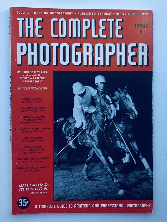 Cover of The Complete Photographer Magazine November 10, 1941, showcasing a photograph by Eugene Atget with a focus on photography techniques and practice, featuring details about articles within the issue.