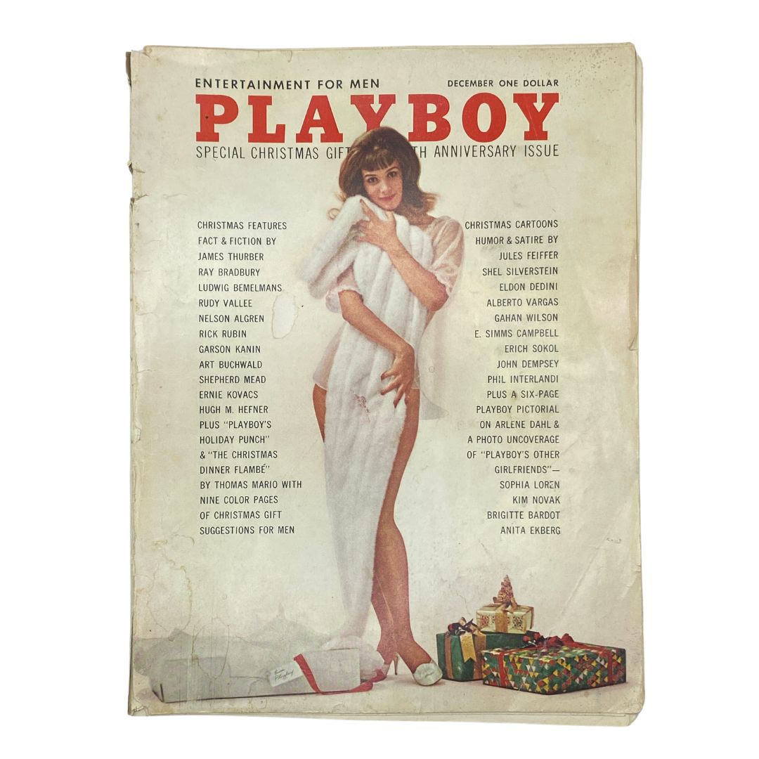 Playboy Magazine December 1962 featuring Sheralee Connors on the cover, showcasing vintage style and culture.