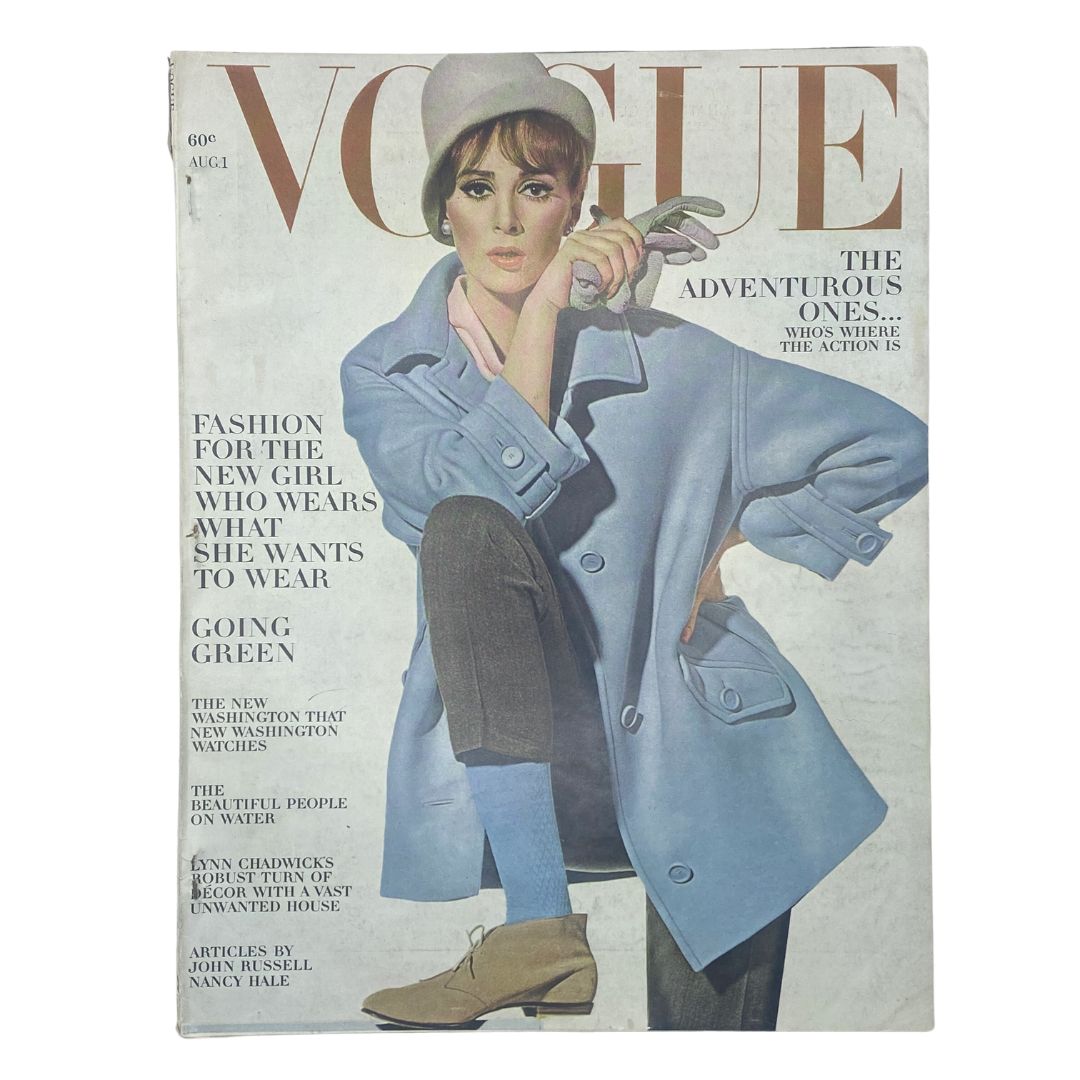 Vogue Magazine August 1 1963 Wilhelmina Cooper Cover No Label