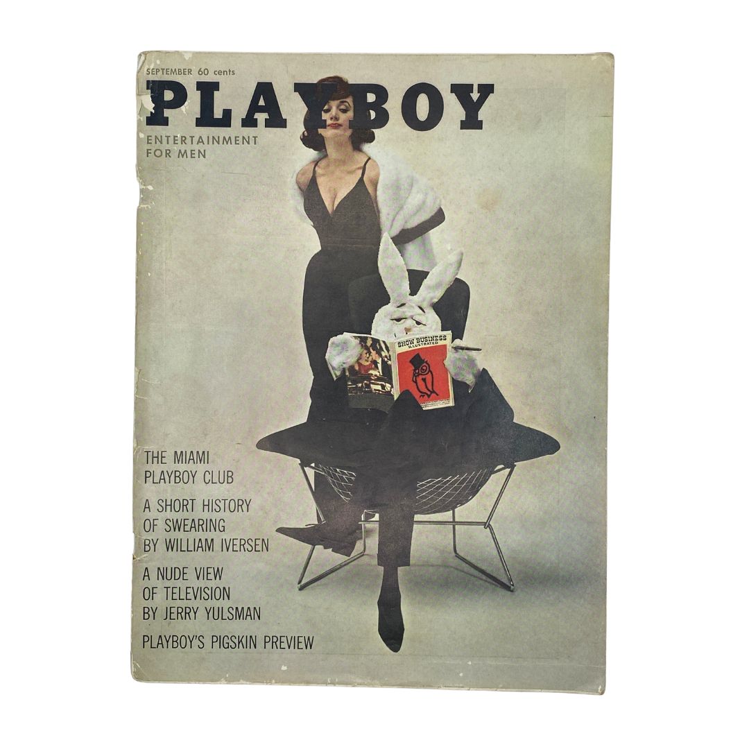 VTG Playboy Magazine September 1961 featuring Christa Speck on the cover, showcasing vintage editorial design with a model in stylish attire.