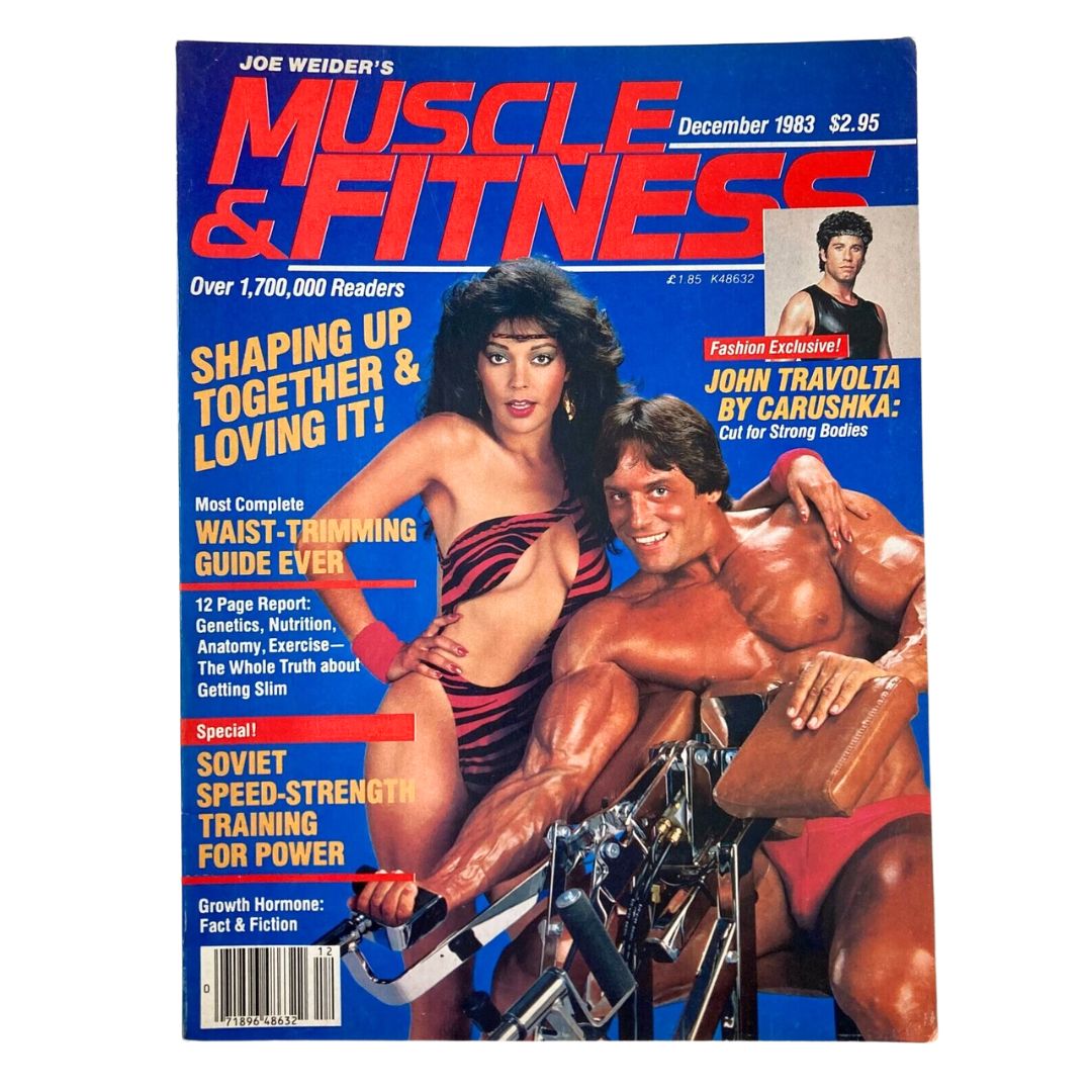 Cover of Joe Weider's Muscle & Fitness Magazine December 1983, featuring Bob Birdsong and Patty Kotero, showcasing vibrant colors and fitness themes from the early 1980s.