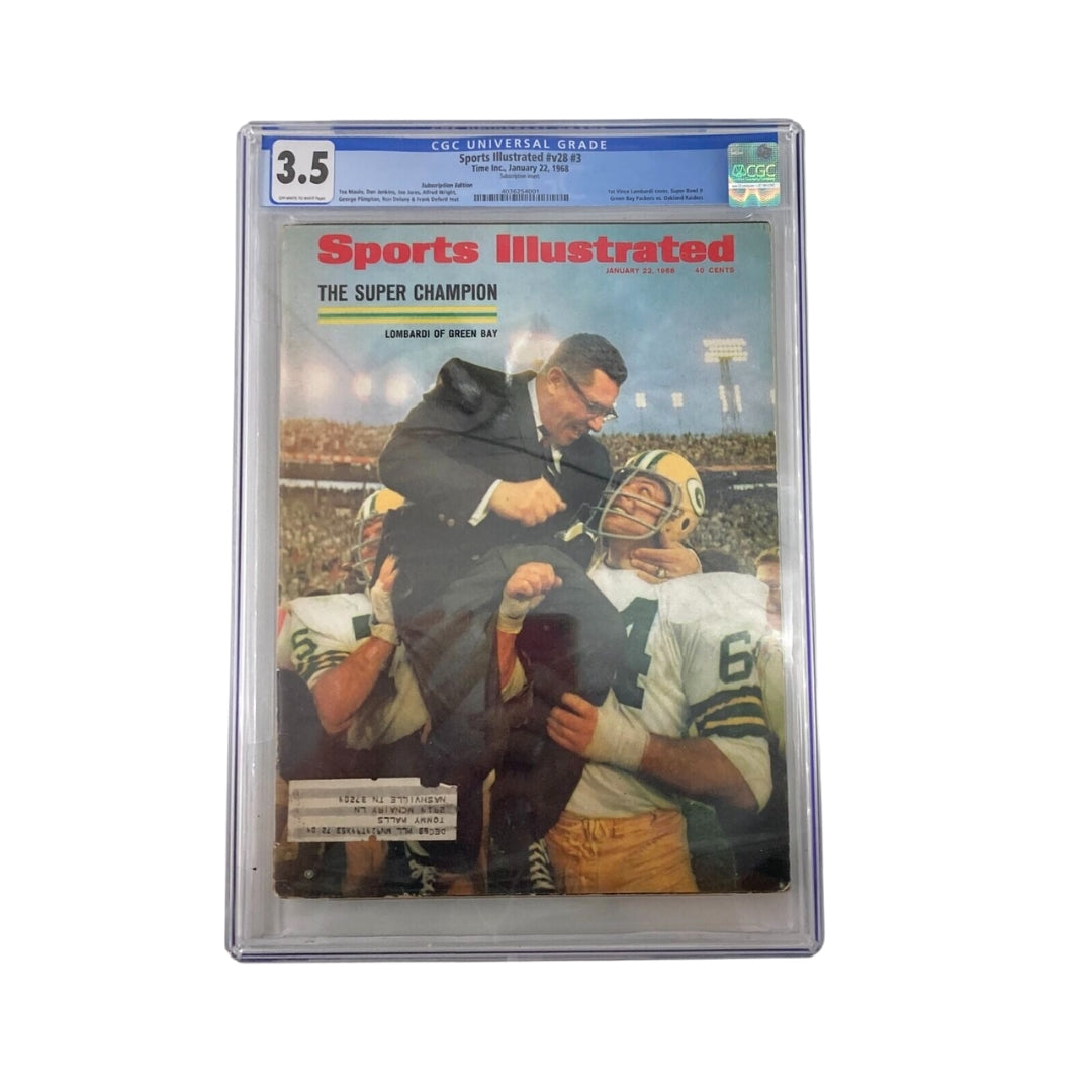 Sports Illustrated Magazine January 22 1968 Lombardi of Green Bay Graded 3.5