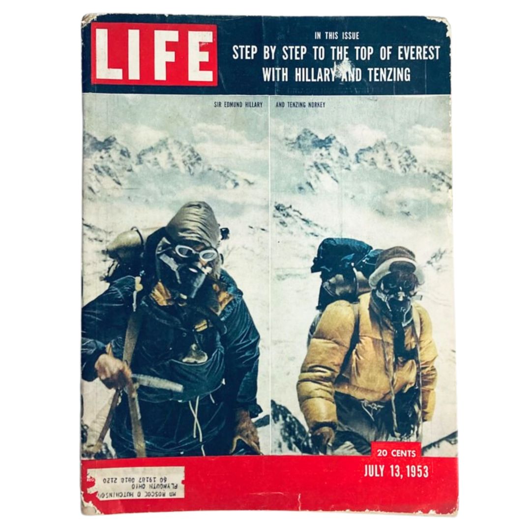 Life Magazine July 13 1953 Hillary & Tenzing at Mt. Everest