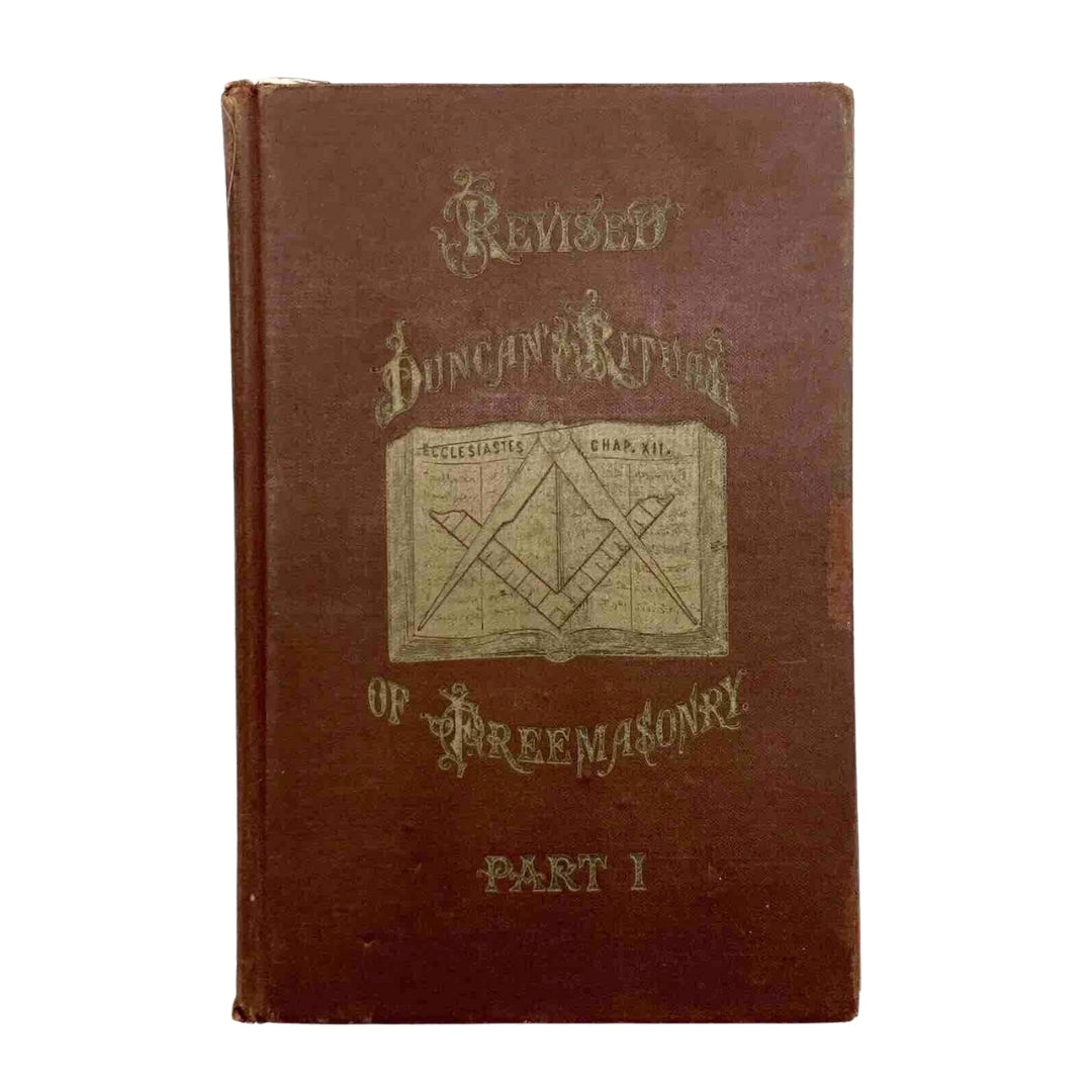 1922 DUNCAN'S RITUAL AND MONITOR OF FREEMASONRY Part 1 Book