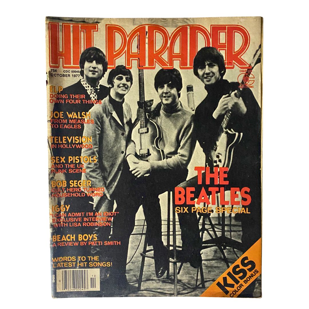 Vintage Hit Parader Magazine October 1977 The Beatles Cover w Centerfold No Label