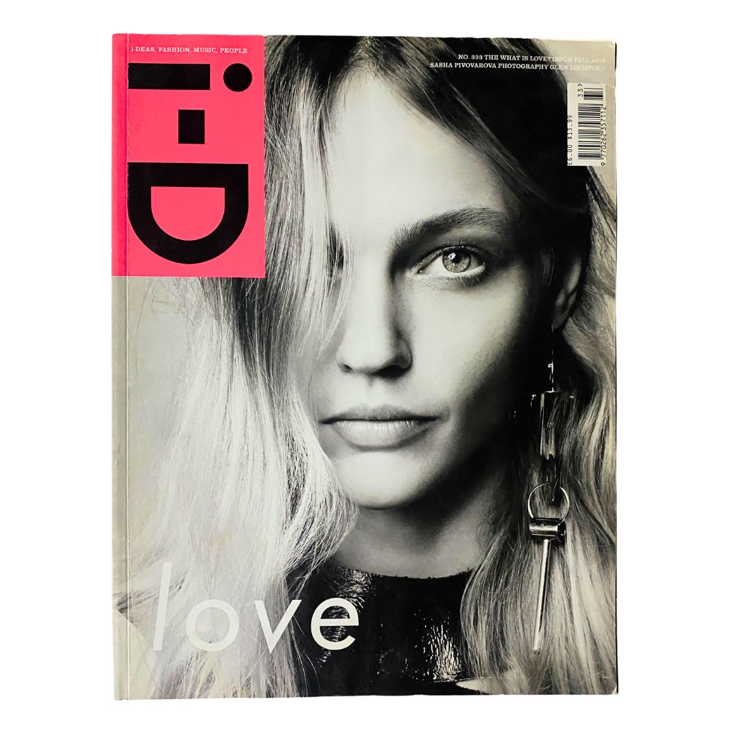 Cover of i-D Magazine Fall 2014 No. 333 featuring Sasha Pivovarova, photographed by Glen Luchford.